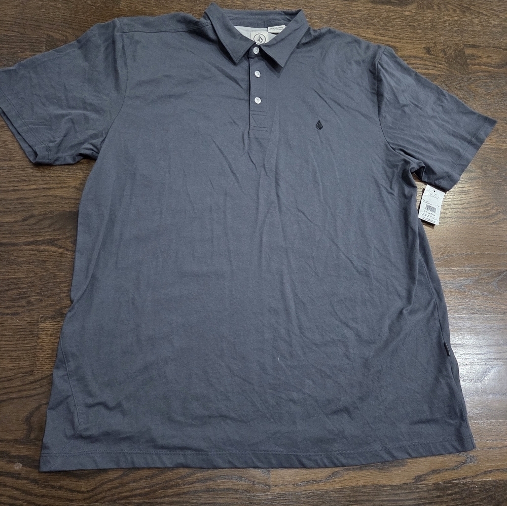 NWT Volcom Men's Polo Shirt Sz.XXL Charcoal color